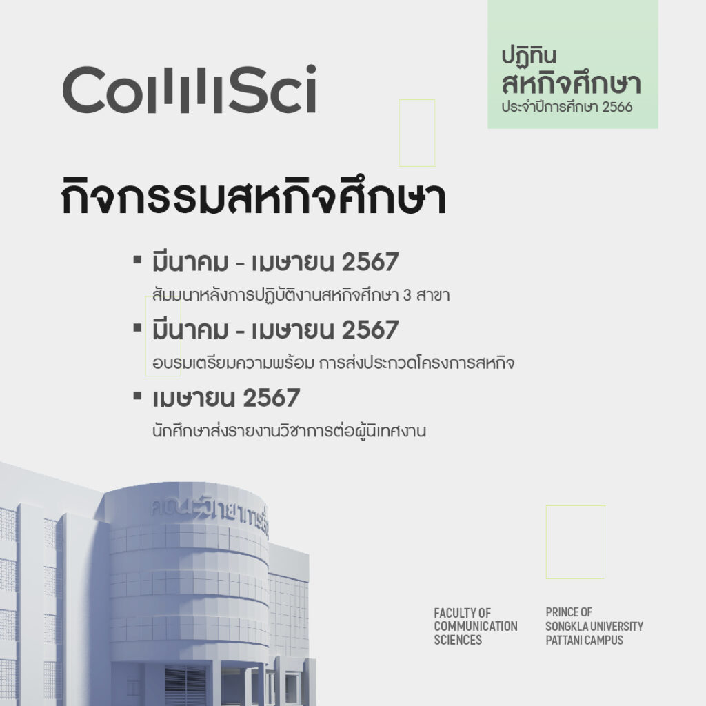 กิจกรรมหลังการปฏิบัติงานสหกิจศึกษา